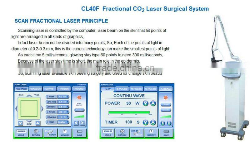 10600nm ultra pulse CO2 fractional laser 2013071226