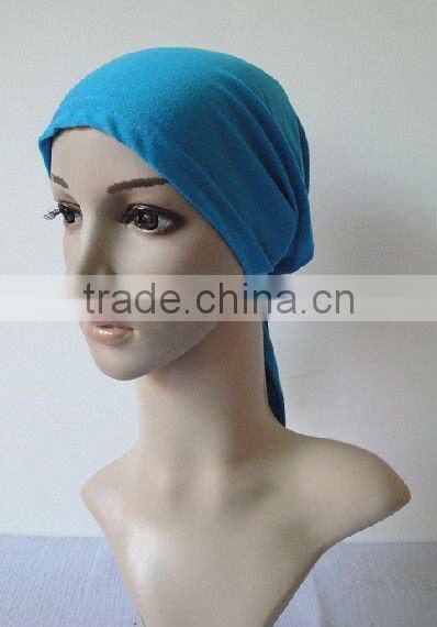 C005 new muslim tie back underscarf,cotton underscarf and hats