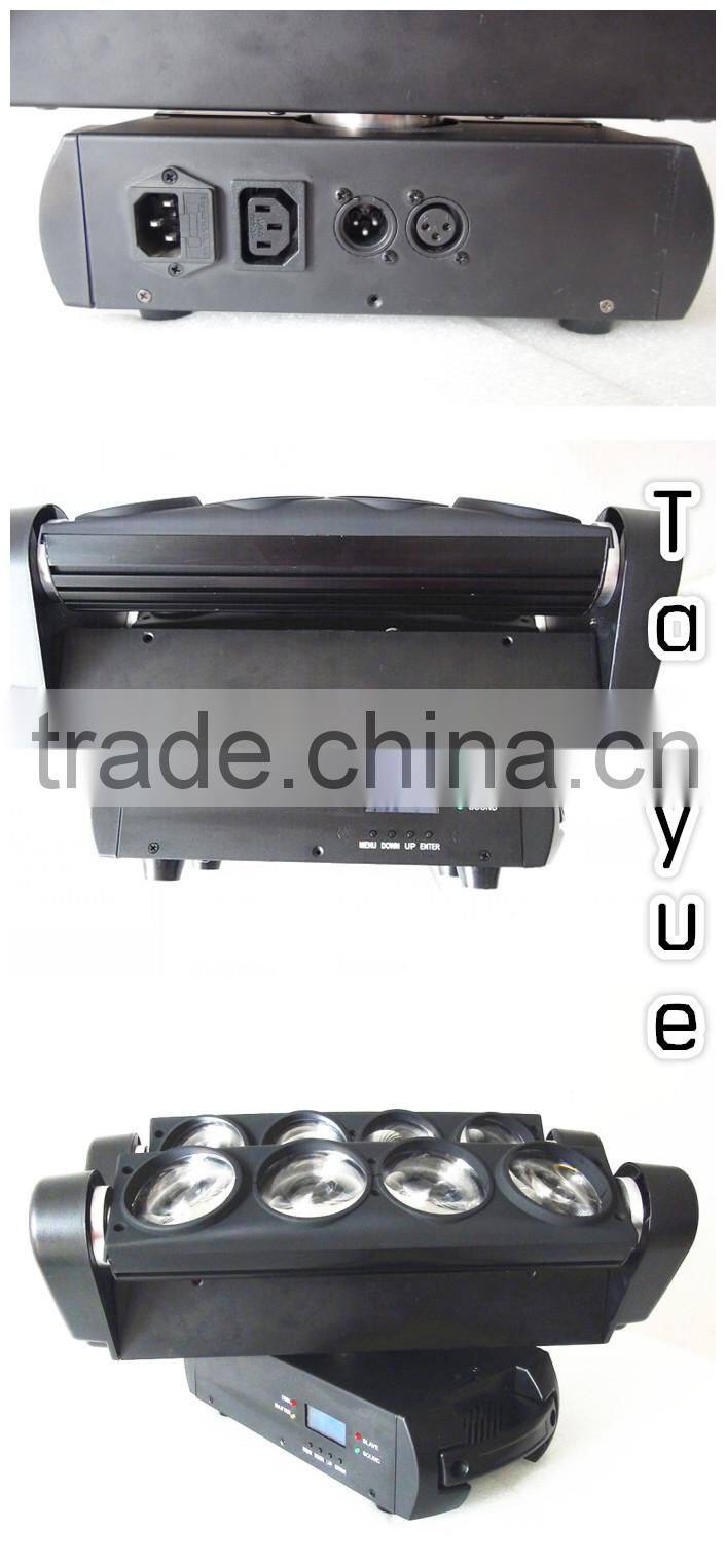 8*10w dmx rgbw moving head beam spider led moving head stage light