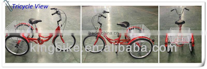 2015 hot selling 3 wheel trike with basket/Cheap classic trycicle with coaster brake KB-T-Z13