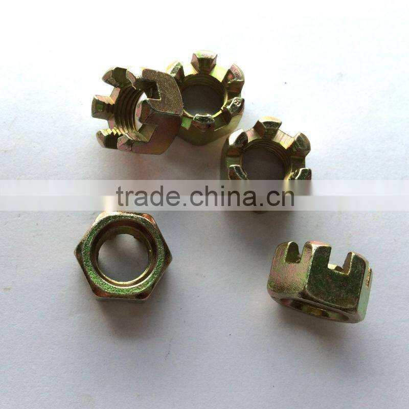 DIN935/DIN937 hex slotted nut/castle nut