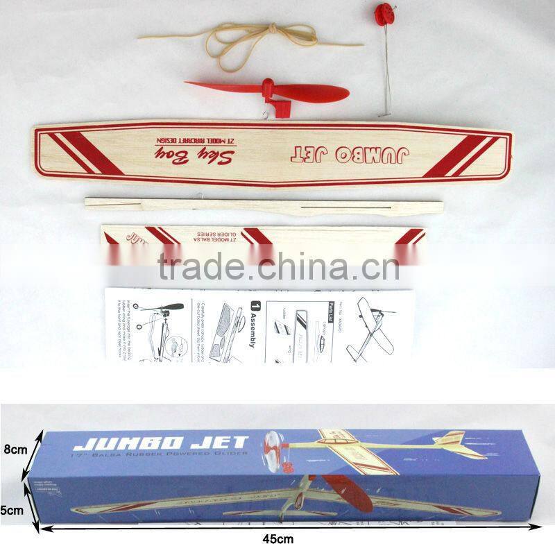 Sky Boy-Jumbo Jet 17" Balsa Rubber Powered Glider,traditional toy