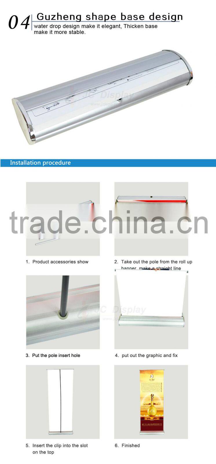 High quality flat base roll up banner size 80*200