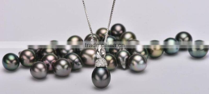 wholesale Cultured Saltwater Tahitian black pearl beads for jewelry making