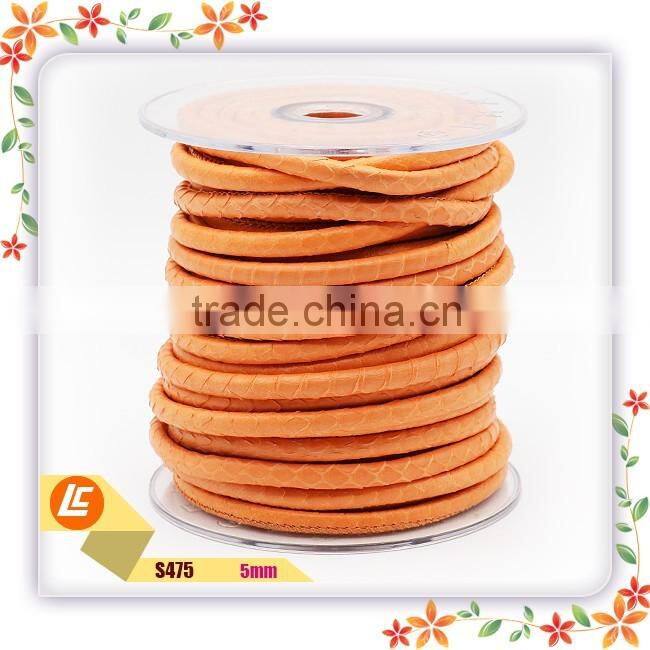 Factory Direct Soft Durable Top Snake Genuine Leather Cord for Bracelet Jewelry Making
