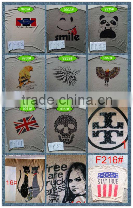 Printing and hot drilling technology of girls overpull sweater 9906#