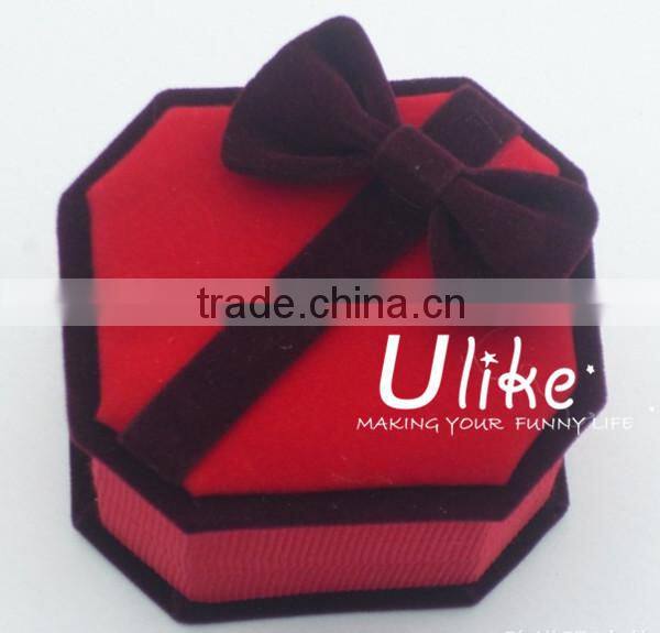 hot selling necklace pendant jewelry creative ring box ornament ring box velvet with bowknot velvet ne products ideas