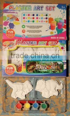 2015 new item intelligent funny kid toy DIY drawing plaster art toy set