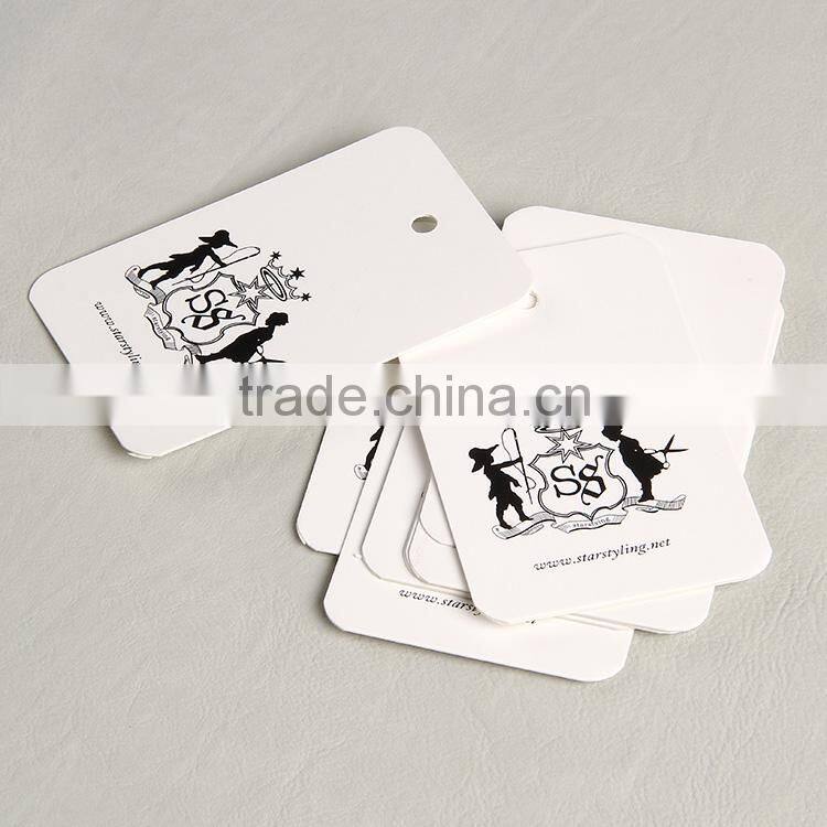 Art paper printed paper card with round angle cut for men's outer jackets