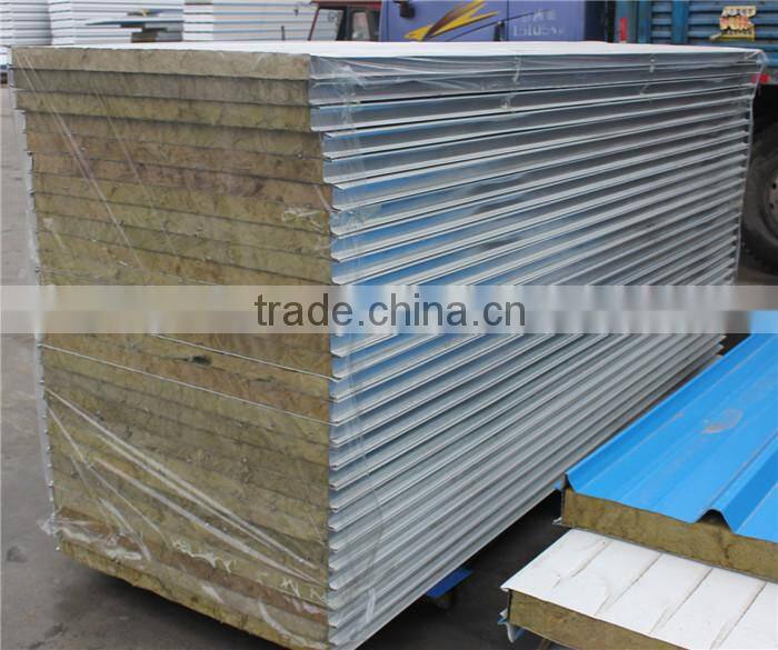 Hidden Connection type RockWool Sandwich Panel for prefabricated house