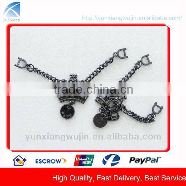 CD8421 Fashion Custom Gold Metal Label with Rhinestone