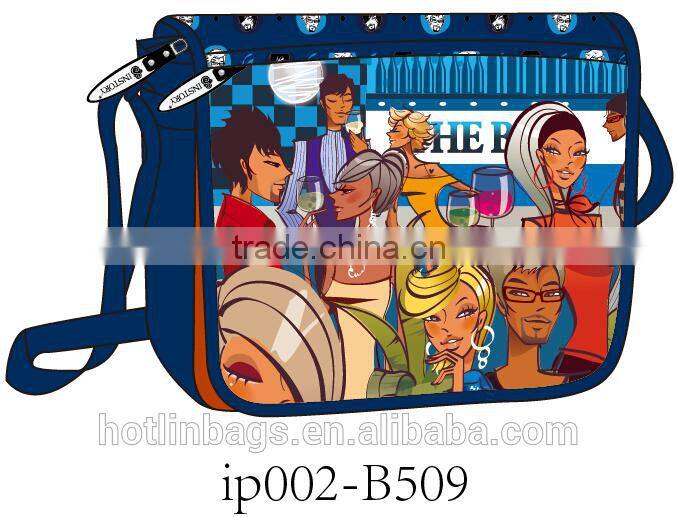 Jacquard trendy european shoulder bag men side bag