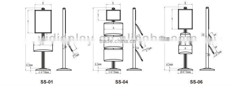 Floorstanding Metal display rack