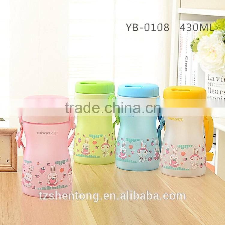 Kids twist lid portable plastic drinking water bottle