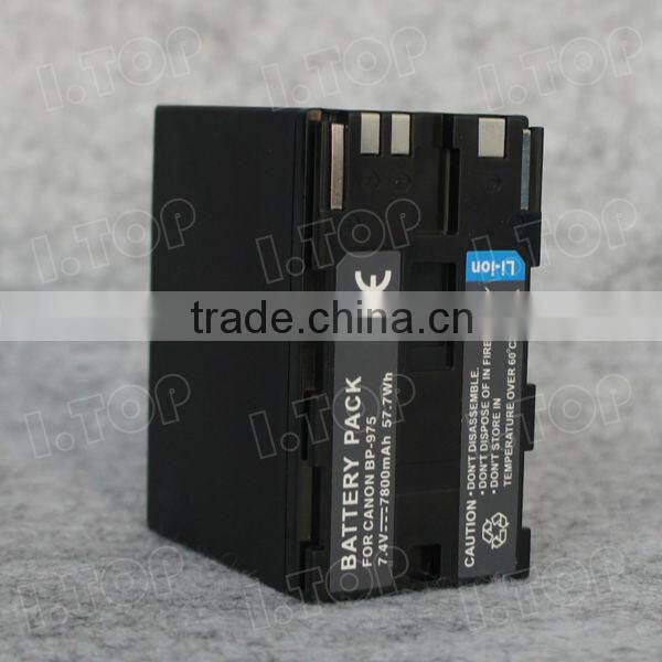For Canon BP-975 Camcorder Battery 7800mAh with Power Level Meter