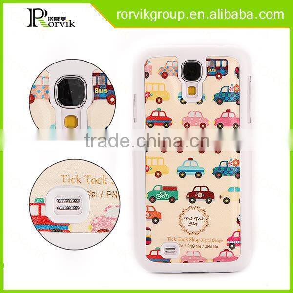 2 in 1 PU Leather Cell Phone Case Sublimation Printed Technology for Samsung Galaxy S4 I9500