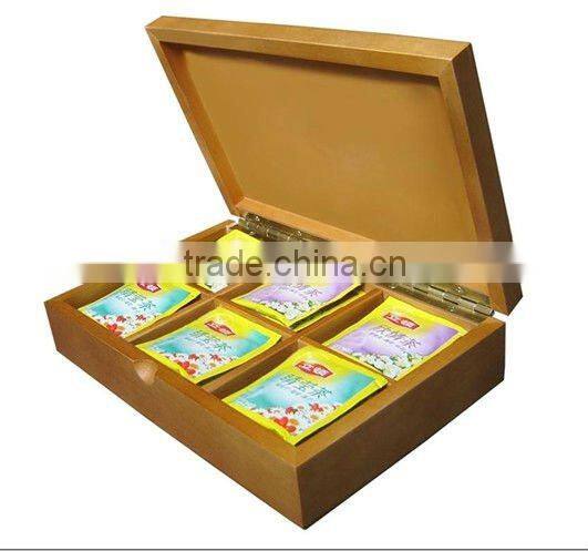 Tea Bag Storage Box Wooden Storage Tea Box With Glass Top