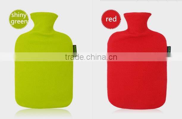 Hot new 1800ml PVC hot water bottle cross-hatched fleece cover hot therapy