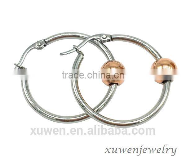 young women stainless steel white stone stud earrings