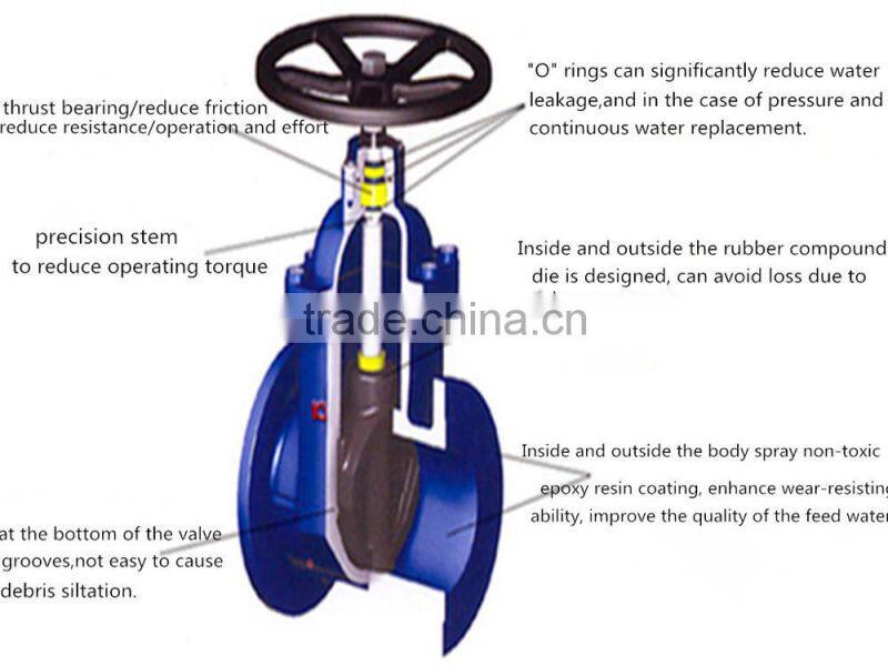 cast iron 300lb sluice valve DN65