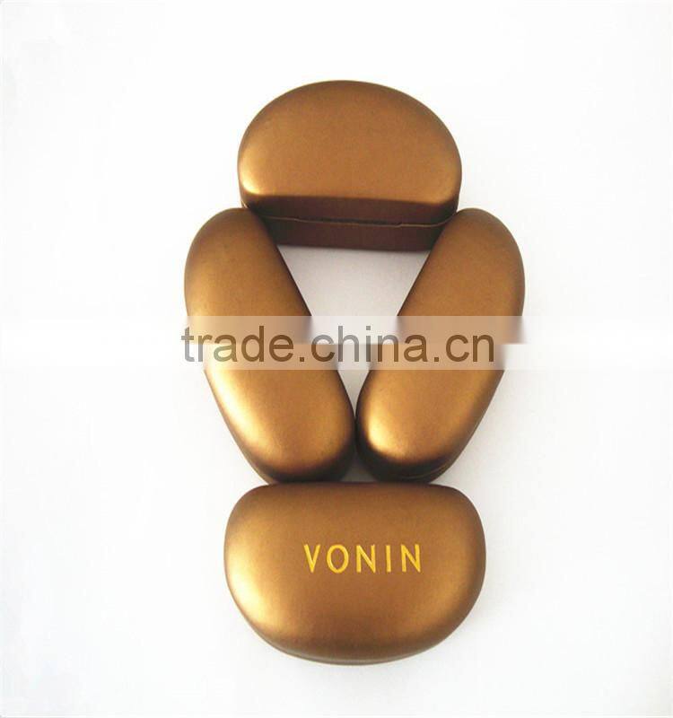 Wholesale Durable Champagne Gold Metal Sunglasses Case