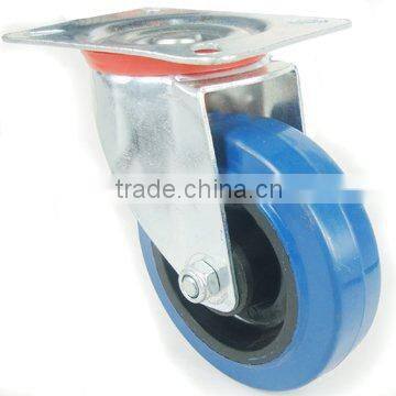 blue elastic rubber caster