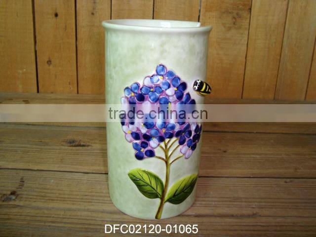 Ceramic handpaint cup holder