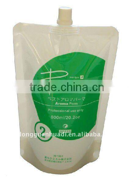 600ml hair spa cream doypack with spout in center