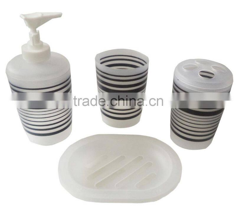 Colourful pp material plastic complete bathroom sets