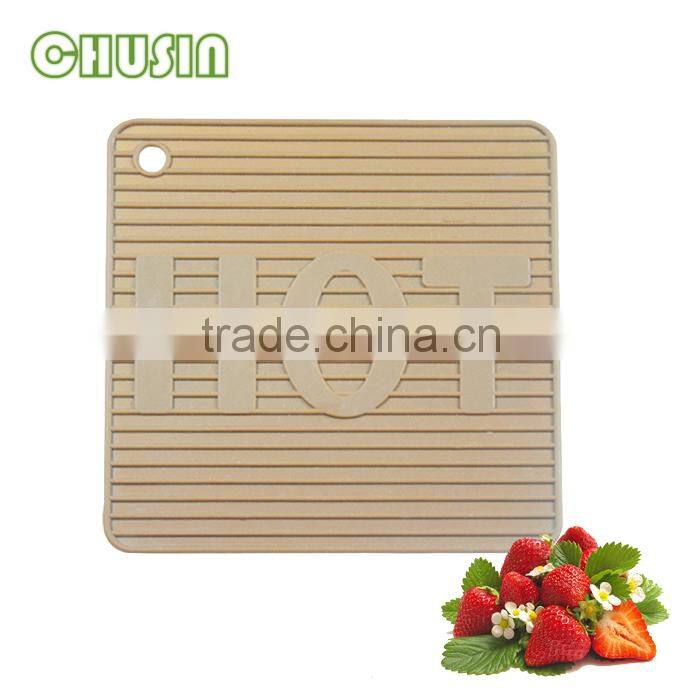 Square shape food grade silicone table mat