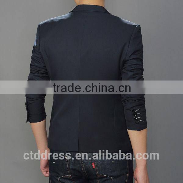 AC Style!!! Summer Comming!! Korean Pure black hlaf sleeves 100% cotton fabric Men's slim fit casual suit