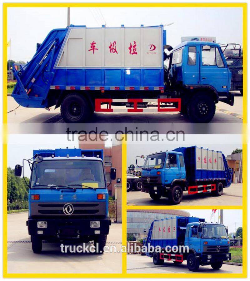 Facoty Make 16T DONGFENG garbage truck 4X2 8cbm diesel type engine dongfeng truck garbage wheel carrier