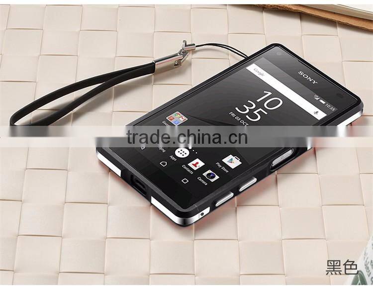 Ultrathin Aviation Screw Frame Cover Metal Aluminum Bumper for Sony Xperia Z5 Z5 Compact Back Case