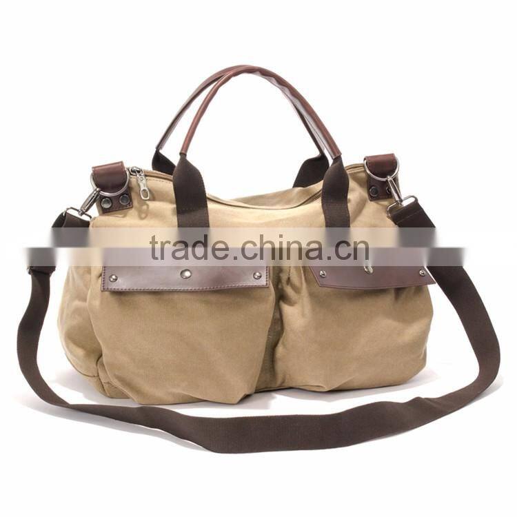 wholesale low moq custom design boy and girls vintage canvas school bag