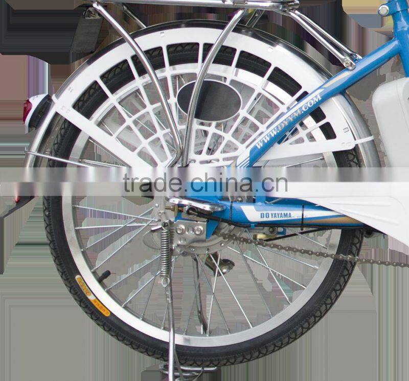 electric bike motor 22'' 48V electric bicycle with basket plastic steel frame