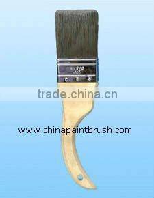 Paint brush with wooden handle