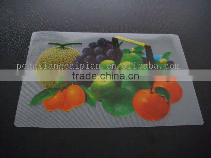 plastic fruit design table mat