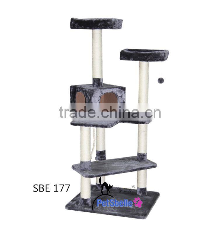 China Factory Stable cat tree with platform and string