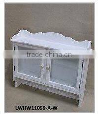 Antique furniture wooden hanging office wall filling cabinet