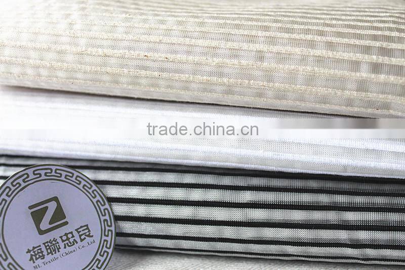 Cotton stripe jacquard organza dress fabric for women's fashion dresses or tutu dress fabric