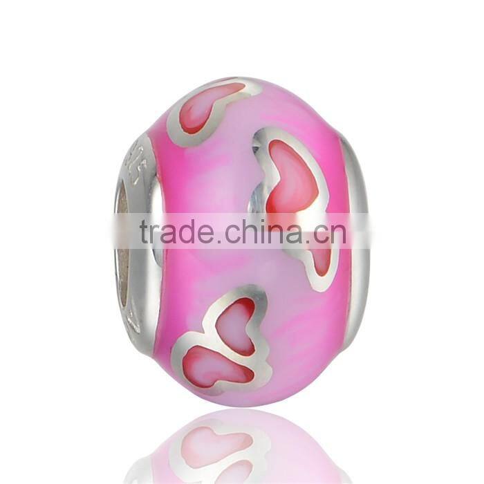 Lovely Fashion Design Pink Color Charm Bead Bracelet