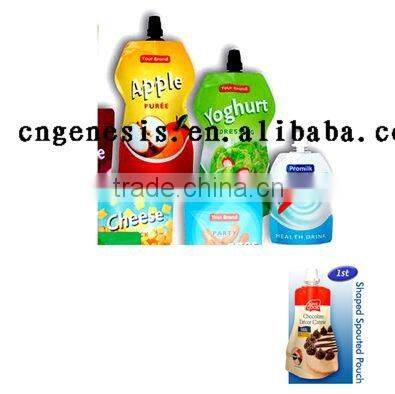 Eco-friendly foldable bag plastic spouted water pouch