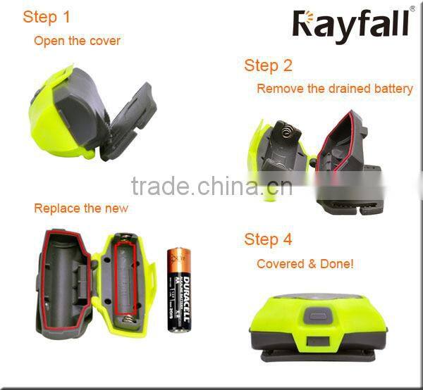 High quality performance headlamp night safety led head torch AA battery hot in market