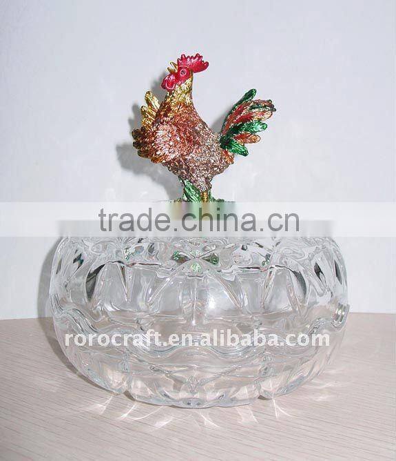 heart shape pewter and crystal Sell jewel box wedding gift promotional gift home decoration