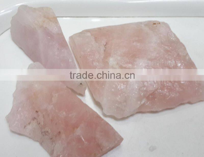 Natural Rose Quartz Rough Gemstone Pink Color Non-treated