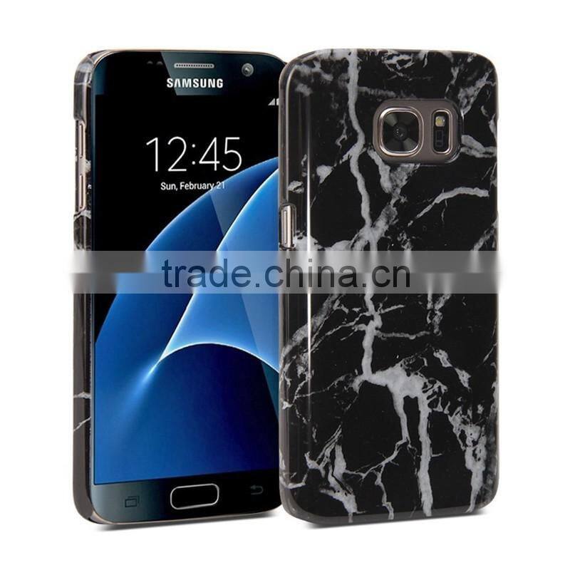 Wholesale for galaxy s7 edge white marble case, for samsung s7 edge hard pc marble texture cover back case