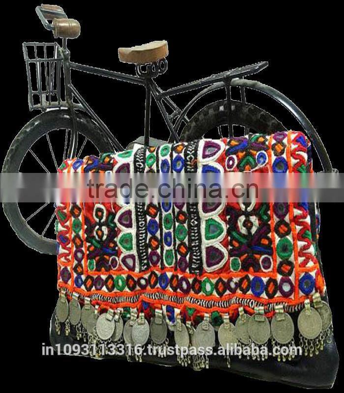 Vintage Banjara Clutch Bag Gypsy Banjara Clutch Purse Tribal Embroidered Leather Clutch Bag Handmade Purse Vintage Banjara Bags