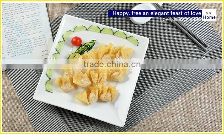 Wholesale White Square Ceramic Plate, Porcelain Cheap Dinner Plate