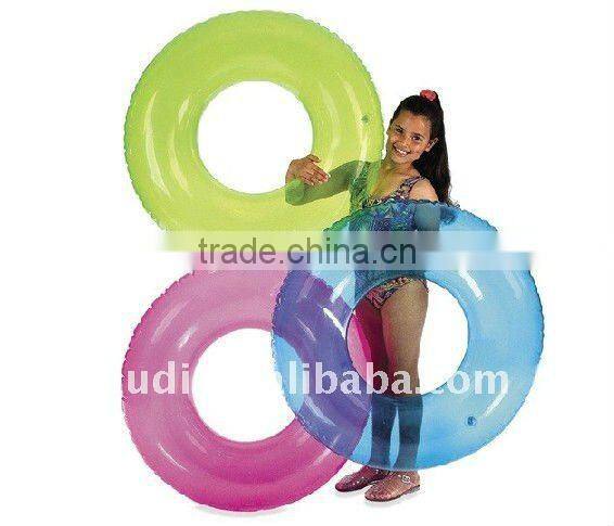 Colorful inflatable adult swim ring
