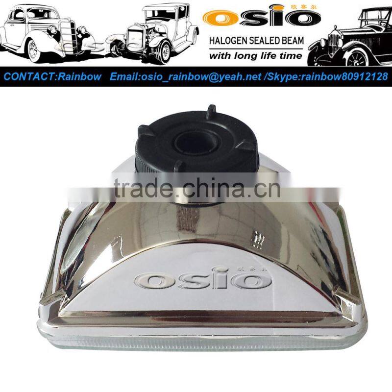5 Square 12V24V Auto Halogen mirror Semi Sealed Beam Auto Halogen Lamp Install H4 or HID H4 Xenon Bulb